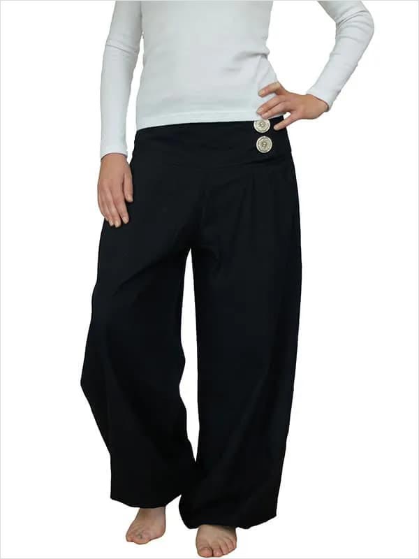 Pantalon look chic habillé noir