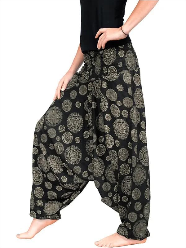 Sarouel femme chic gris