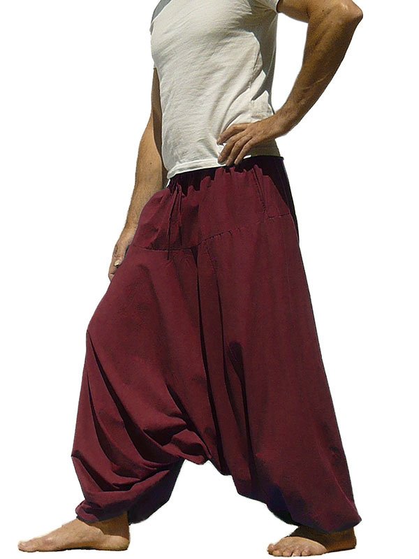 Sarouel Homme bordeaux grande taille et 2 longueurs - Sherpa