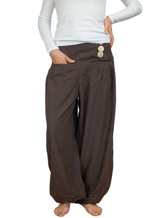 Pantalon ethnique chic grande taille Choco Sati