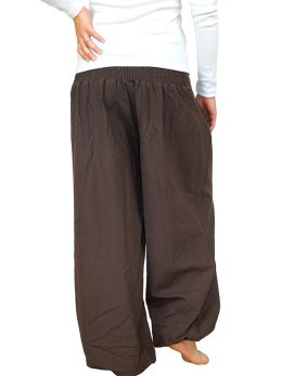 Pantalon ethnique chic grande taille Choco - Sati