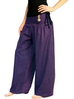 Pantalon ethnique chic grande taille Violet - Sati