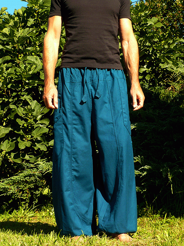 Pantalon sarouel homme Bleu pétrole - Akiro