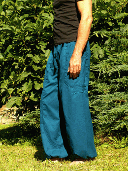 Pantalon sarouel homme Bleu pétrole - Akiro