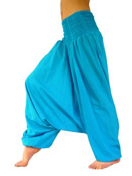 Sarouel uni Bleu Turquoise - India