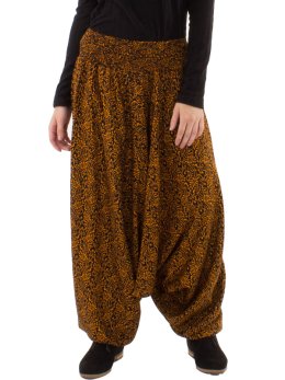 Sarouel Indien élégant - Pita Noir et Orange