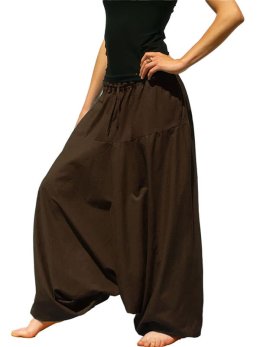 Sarouel femme grande taille - Sherpa Chocolat